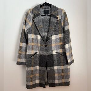 Cynthia Rowley Plaid Blanket Coat